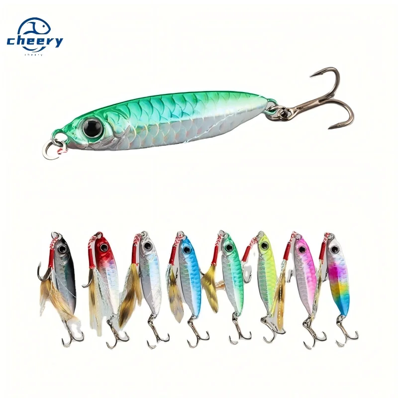 Cheery 7g/10g/15g/20g/25g/30g Fast Sinking Jigging Metal Jig Bait