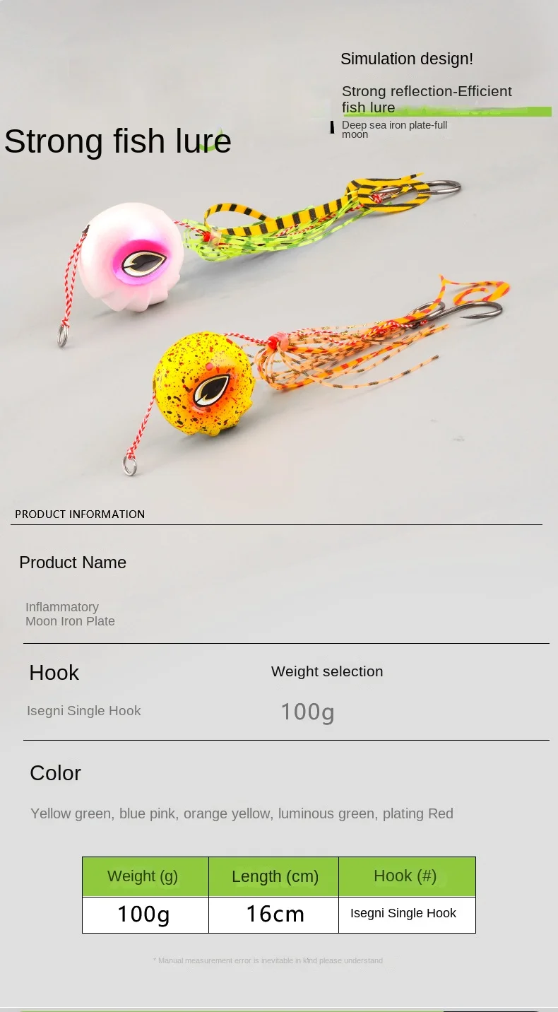 Cheery Mudah HT1223 Full Moon Luminous Artificial Hard Bait Bass ABS Pencil Lure - view 13