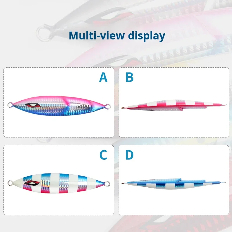 Lure Iron Plate Bait Saltwater Sea Fishing Luminous Lead Fish ABS Pencil Lure - view 10