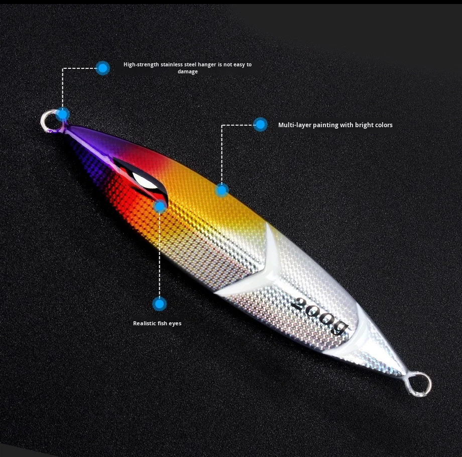Lure Iron Plate Bait Saltwater Sea Fishing Luminous Lead Fish ABS Pencil Lure - view 16