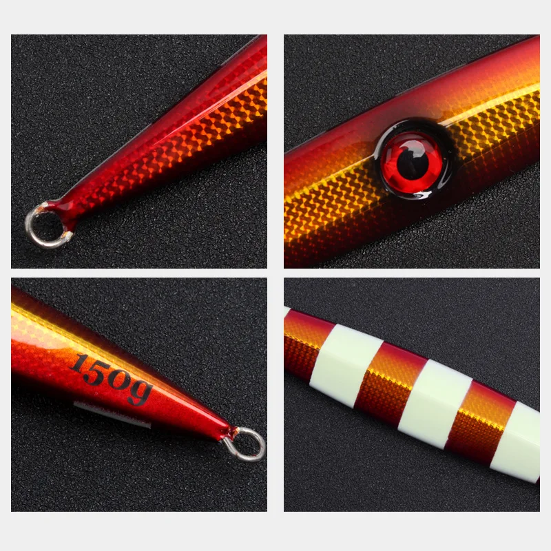 Cheery Iron Plate Lure Bottom Fishing Fast Sinking Bass Luminous ABS Pencil Lure - view 9