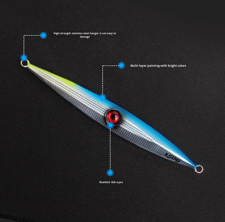 Cheery Iron Plate Lure Bottom Fishing Fast Sinking Bass Luminous ABS Pencil Lure - view 16