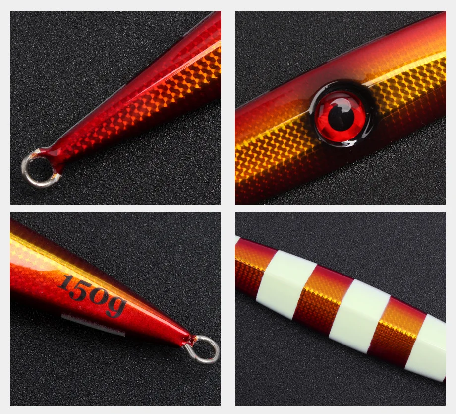 Cheery Iron Plate Lure Bottom Fishing Fast Sinking Bass Luminous ABS Pencil Lure - view 17