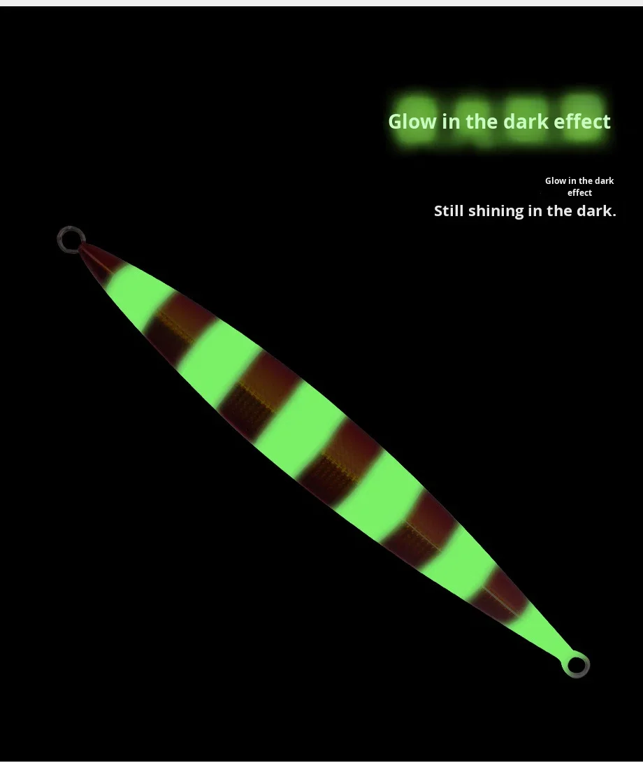 Cheery Iron Plate Lure Bottom Fishing Fast Sinking Bass Luminous ABS Pencil Lure - view 18