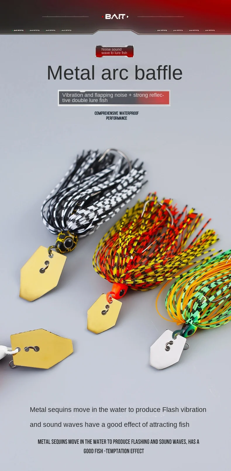 Cheery Factory Wholesale ABS Composite Sequins Jig Baffle Bearded ABS Pencil Lure - view 15