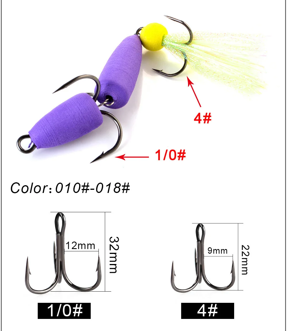Cheery FISHKING Floating Foam Bait Three Anchor Barbed Hooks Bass ABS Pencil Lure - view 17