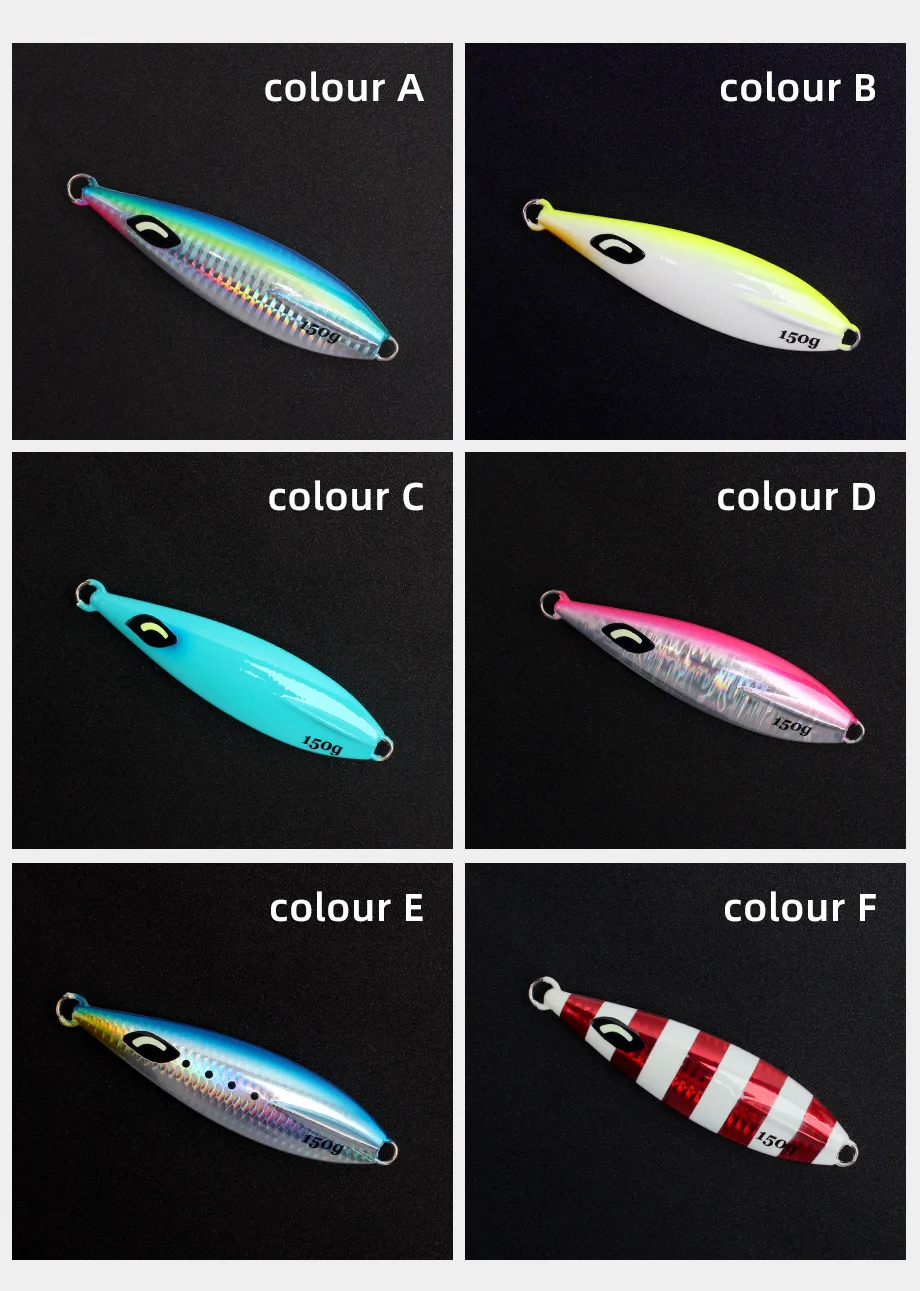 Luminous Iron Plate Lead Bass Fishing Lure 30g-350g Heavy Weight ABS Pencil Lure - view 18