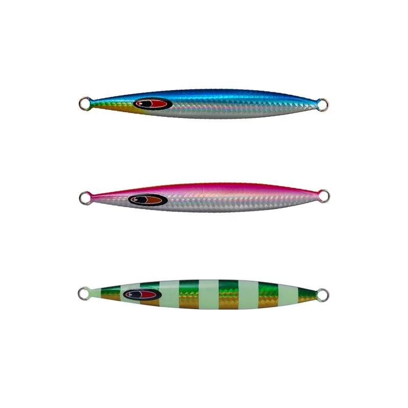 Cheery Luminous Striped Iron Plate Bottom Fishing Lure Bass Deep ABS Pencil Lure - view 5