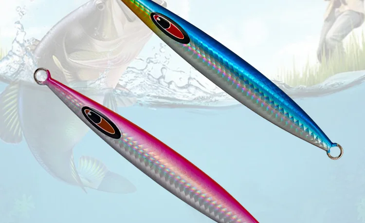 Cheery Luminous Striped Iron Plate Bottom Fishing Lure Bass Deep ABS Pencil Lure - view 11