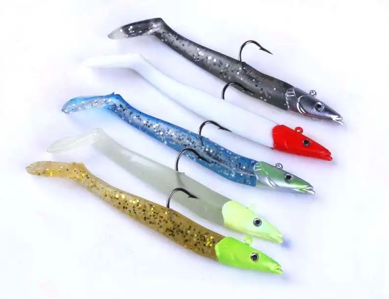Cheery Free Shipping Lead Head Jig Fishing Soft Bait Silicone