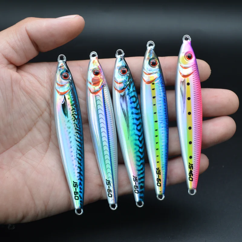 30g40g60g80g100g 3D Printed Mackerel Saltwater Fishing Vertical Metal Jig ABS Pencil Lure - view 6