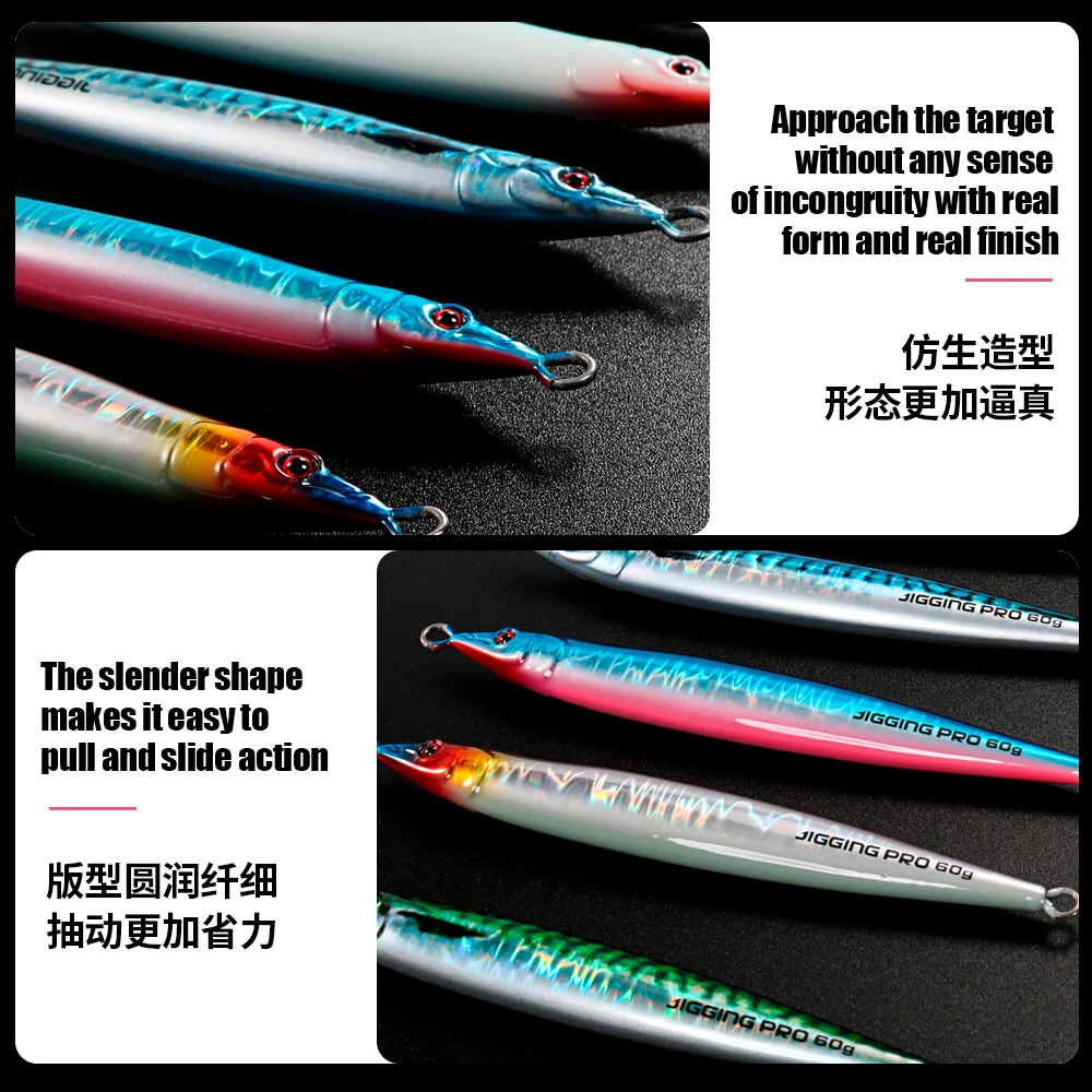 Professional Cheery Machine 60g 80g 100g Slow Speed Jigging Lure ABS Pencil Lure - view 3