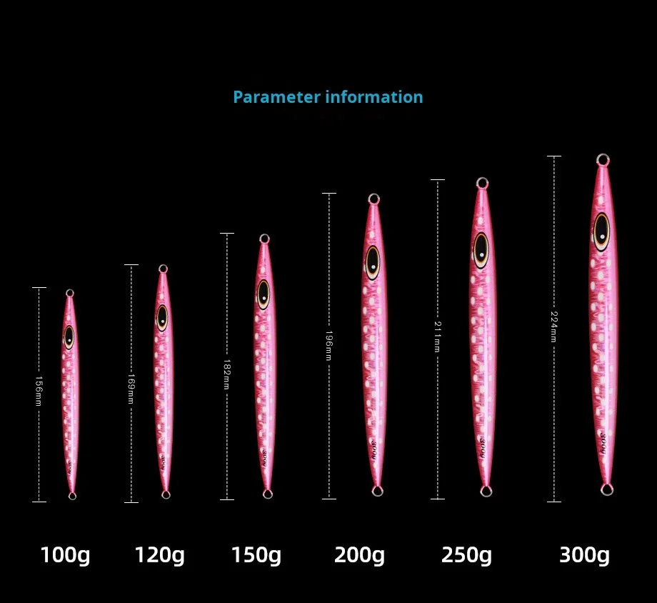 Luminous Lure Iron Plate Fast Sinking 100~400g Heavy Weight ABS Pencil Lure - view 13