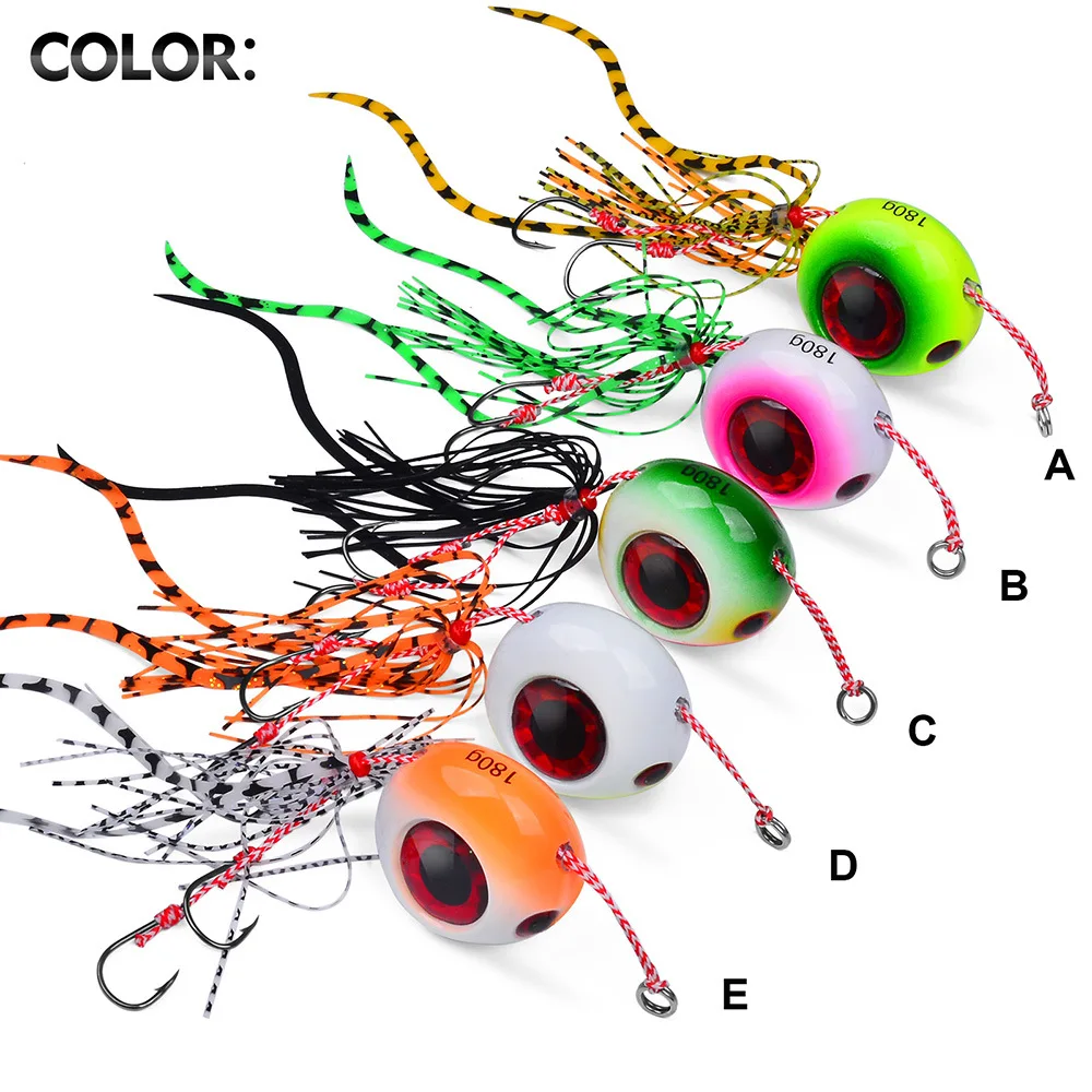 40g-120g Luminous Glow Lead Jigging Lure Slow Jig Head Rubber ABS Pencil Lure - view 16