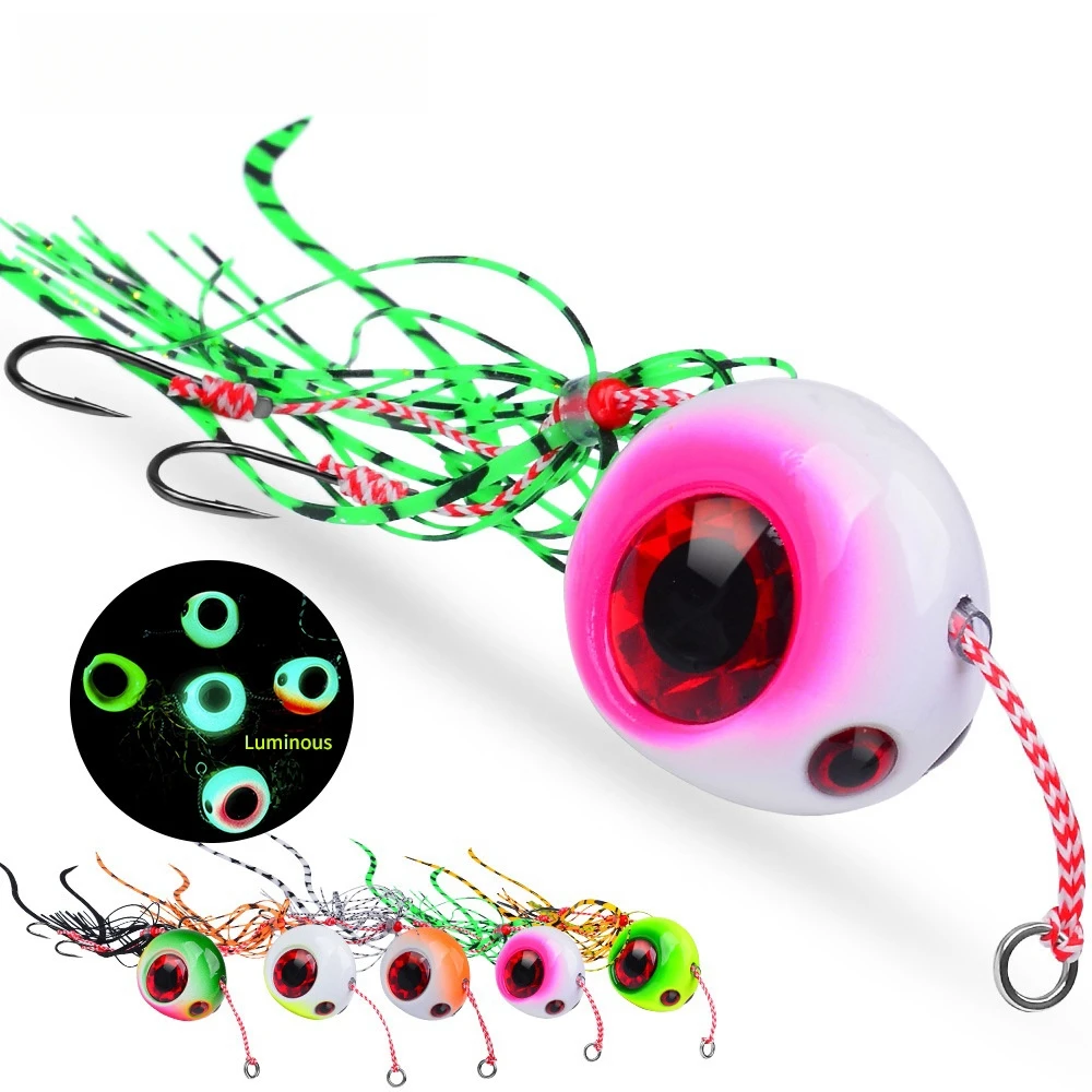 40g-120g Luminous Glow Lead Jigging Lure Slow Jig Head Rubber ABS Pencil Lure - view 4