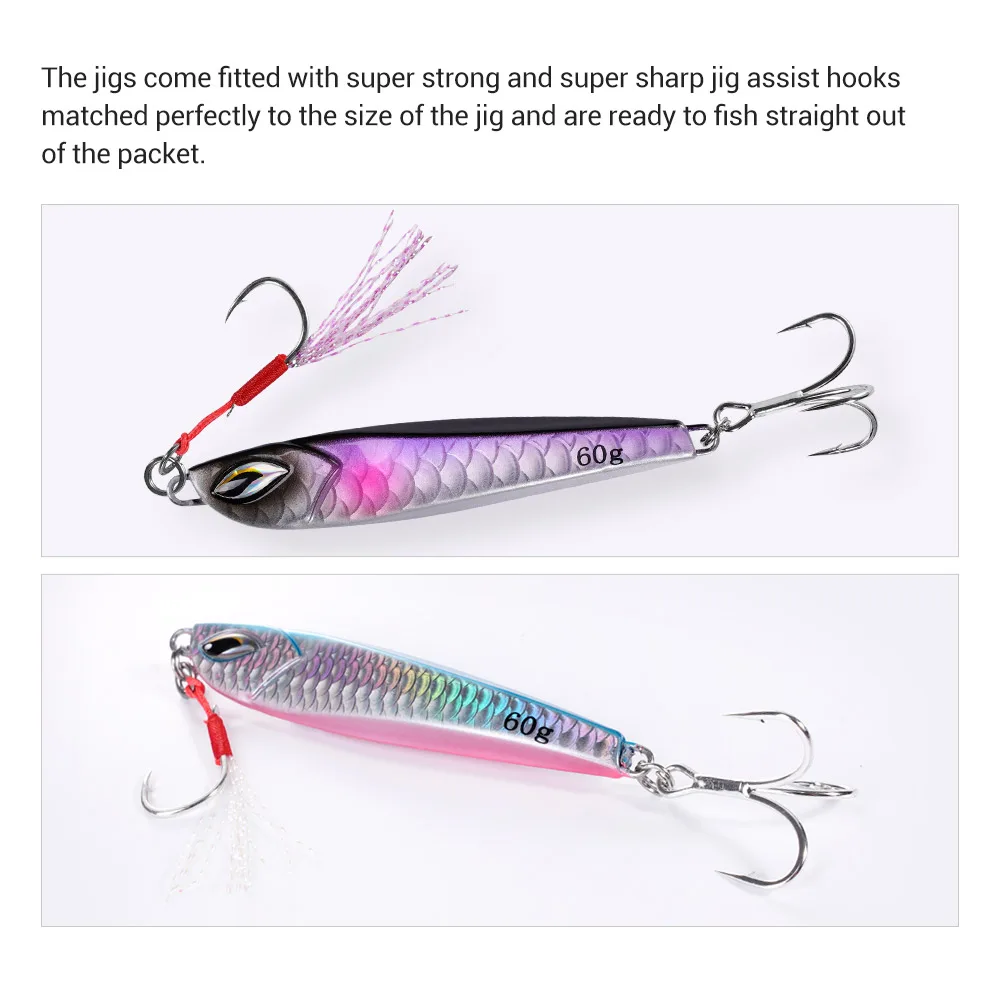 Micro Jig Lure Assist Hook Long Distance Reeling Fall Metal ABS Pencil Lure - view 17