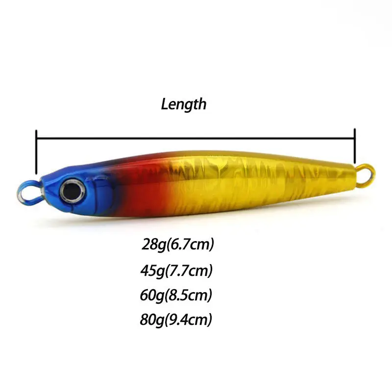 Cheery 28g/45g/60g/80g-Japan Hologram Micro Metal Jig Casting ABS Pencil Lure - view 3