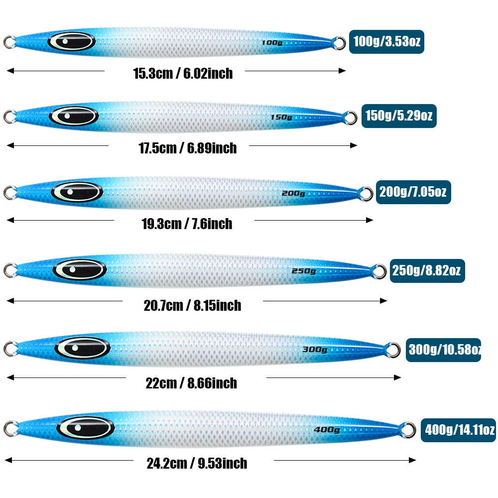Cheery 100g-400g Saltwater Jig Fishing Lures Fast Sinking Casting ABS Pencil Lure - view 1