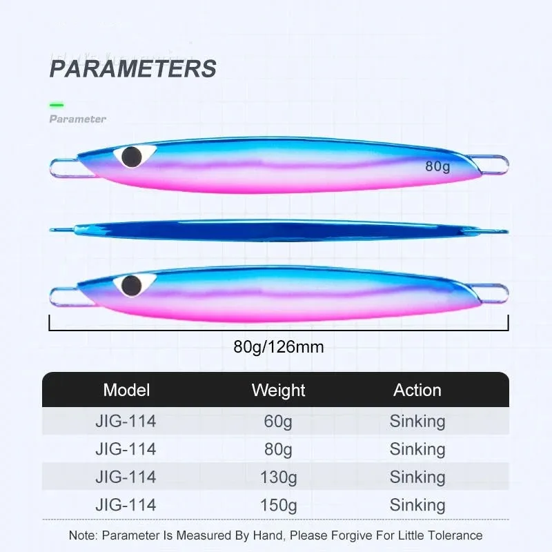 Cheery GS New OEM Slow Pitch Jigging Fishing Lure 60g 80g 130g ABS Pencil Lure - view 11