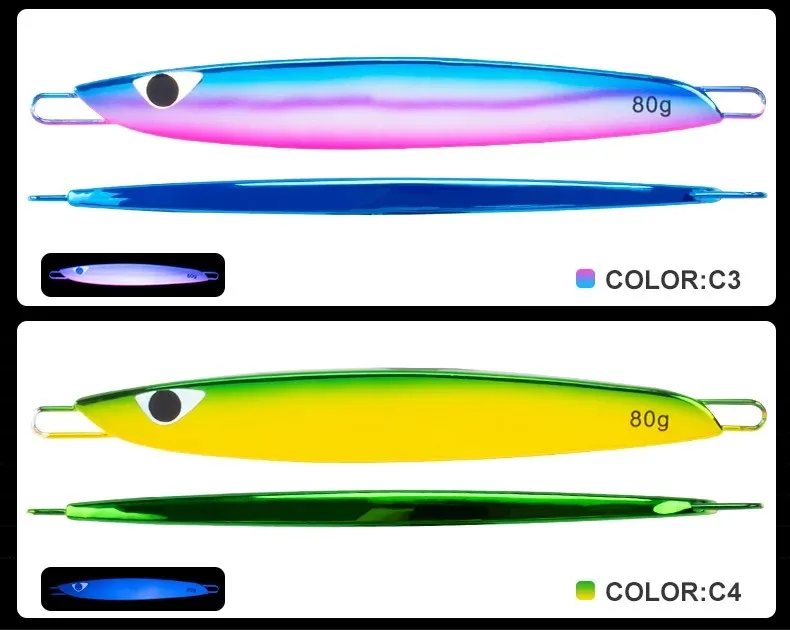 Cheery GS New OEM Slow Pitch Jigging Fishing Lure 60g 80g 130g ABS Pencil Lure - view 17