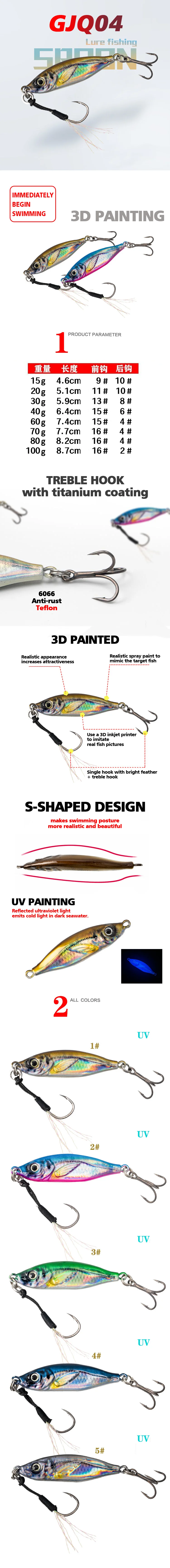 100 Gram Cherry Quality Lead Vertical Shore Fast Metal Jigs for ABS Pencil Lure - view 4