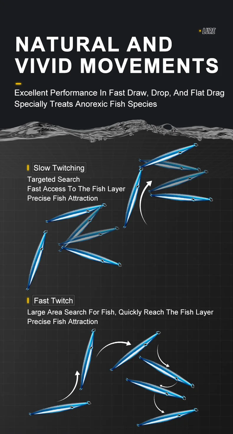 J104 Super Gangster Fastfall Stick III Metal Jig Lure 150g-400g ABS Pencil Lure - view 11