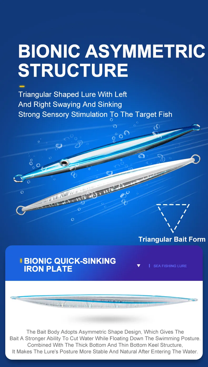 J104 Super Gangster Fastfall Stick III Metal Jig Lure 150g-400g ABS Pencil Lure - view 13