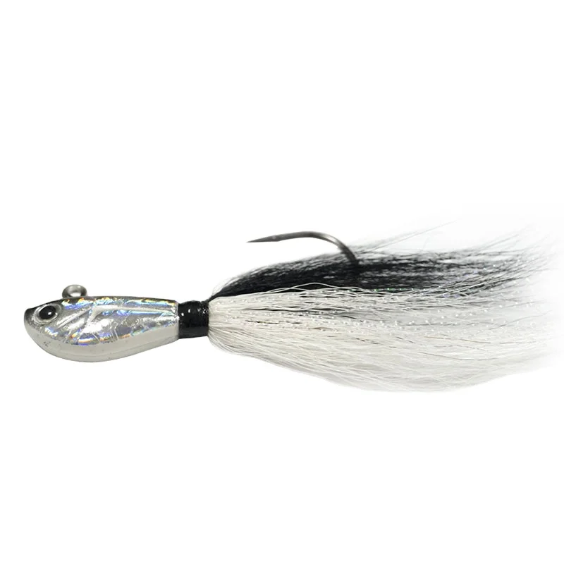 Wholesale 1oz Jig Head Bucktail Fishing Lures Black White ABS Pencil Lure - view 12