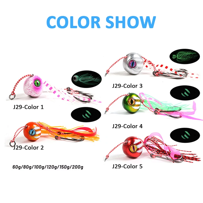 CHEERY J29B Fish Lure Luminous Inchiku Slider Jig Fast Metal ABS Pencil Lure - view 7