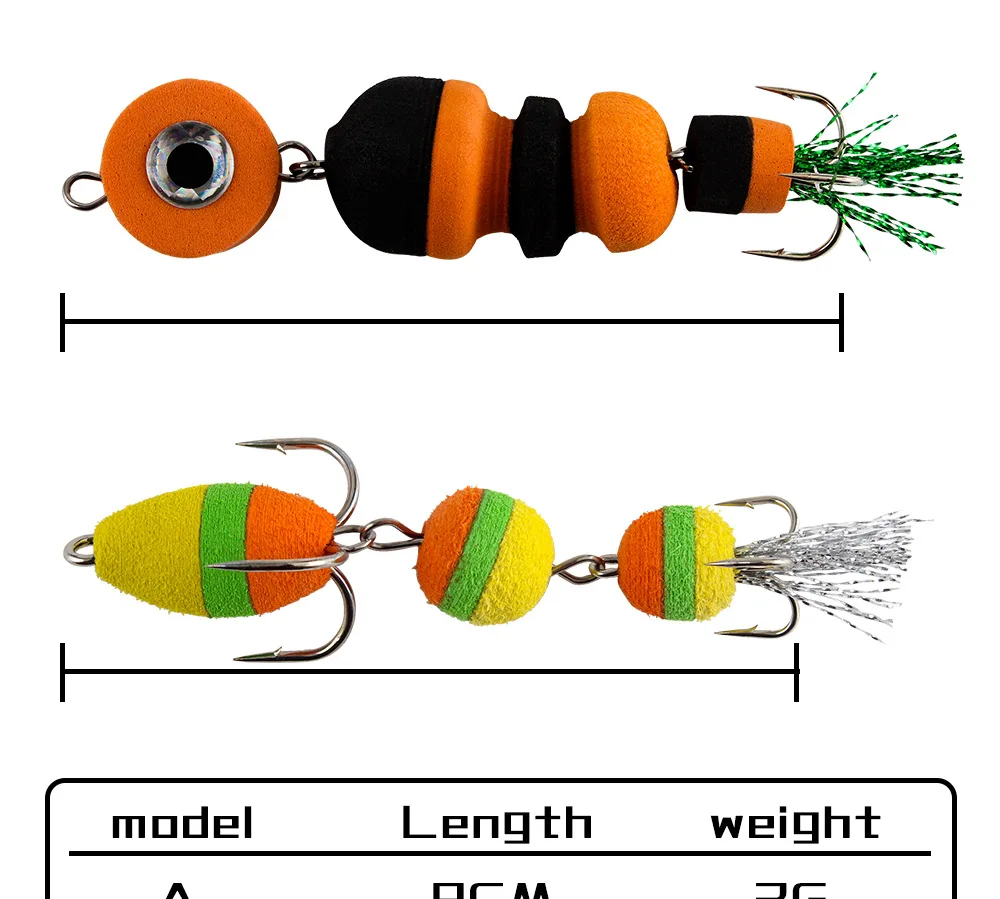 Cheery ABS Carp Insect Foam Hook Artificial Soft Bait Lure ABS Pencil Lure - view 15