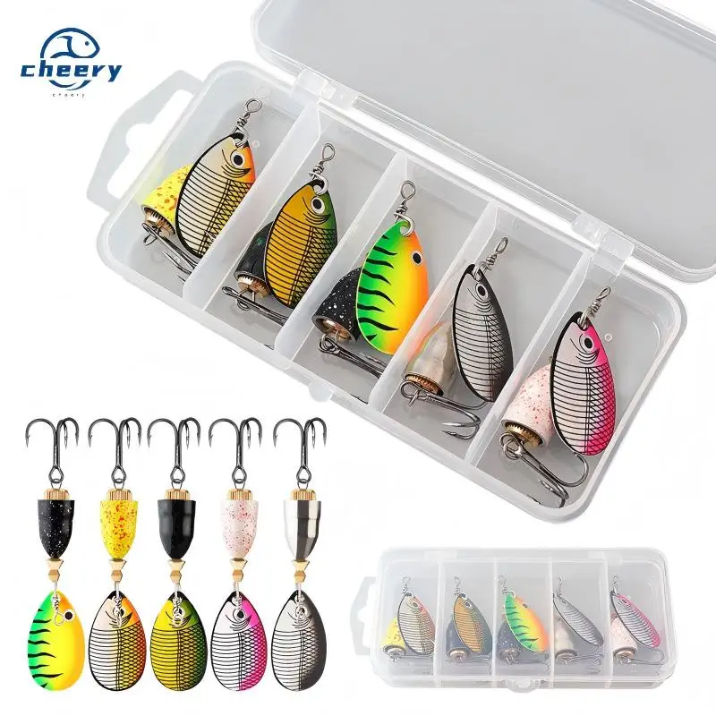 CHEERY 10g Spoon Spinner Fishing Lure Metal Inline Spinning Bait