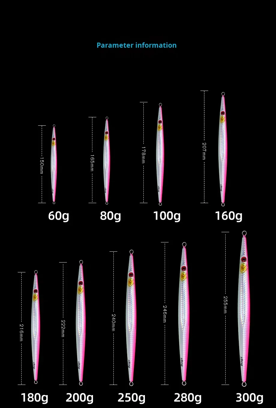 Iron Plate Lead Artificial Hard Bait Lure with Night Glow Laser ABS Pencil Lure - view 10