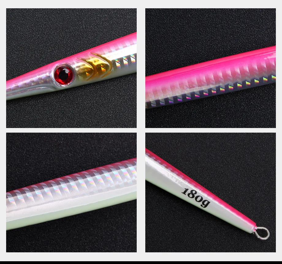 Iron Plate Lead Artificial Hard Bait Lure with Night Glow Laser ABS Pencil Lure - view 13
