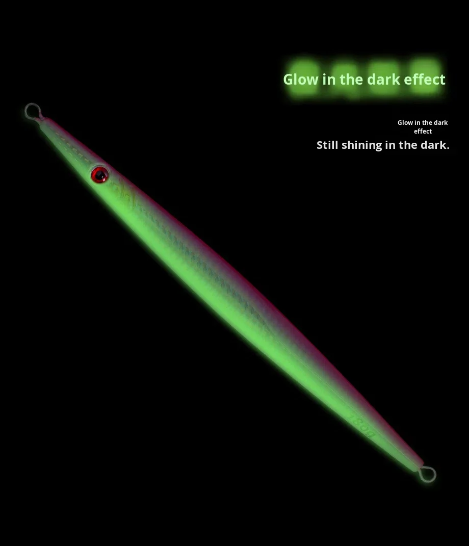 Iron Plate Lead Artificial Hard Bait Lure with Night Glow Laser ABS Pencil Lure - view 14