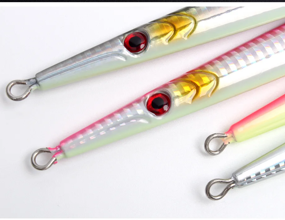 Iron Plate Lead Artificial Hard Bait Lure with Night Glow Laser - Pencil Lure by Cheery