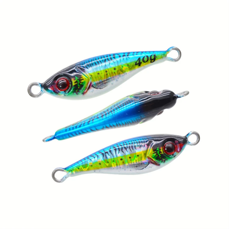 30g 60g 3D Printing Luminous Fishing Lead Jig Lure Slow Casting