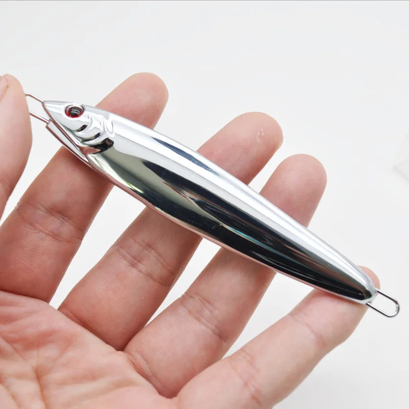 Chrome Glow Fall Slow Pitch Jigging Blank Tungsten Jig Bass ABS Pencil Lure - view 14