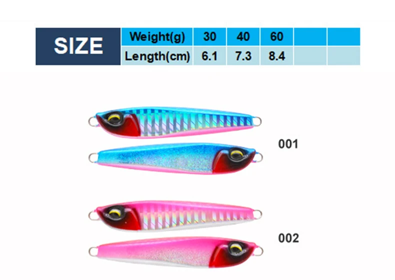 Newbility 30g 40g 60g Japanese Lazer Paper Fishing Metal Jig 3D ABS Pencil Lure - view 5