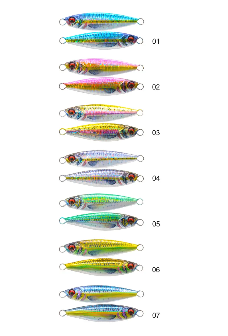 20g 30g 40g 60g 80g Japanese 3D Print Lifelike Sardine Fishing Metal Jig ABS Pencil Lure - view 8
