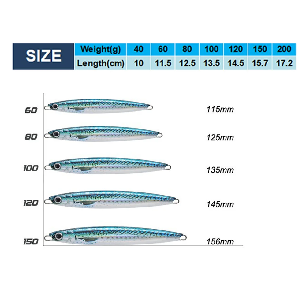 XUHANG TP01 Metal Slow Jig Fishing Lure Lead Fall Jigging for ABS Pencil Lure - view 8