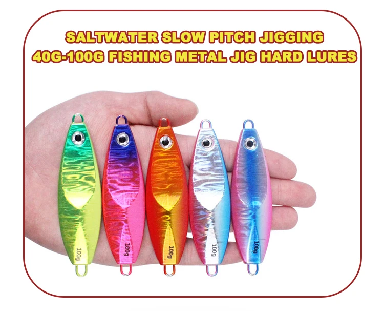Guosong Metal Jigs 40/60/80/100g Double Hooks Jig Baited Lure ABS Pencil Lure - view 4