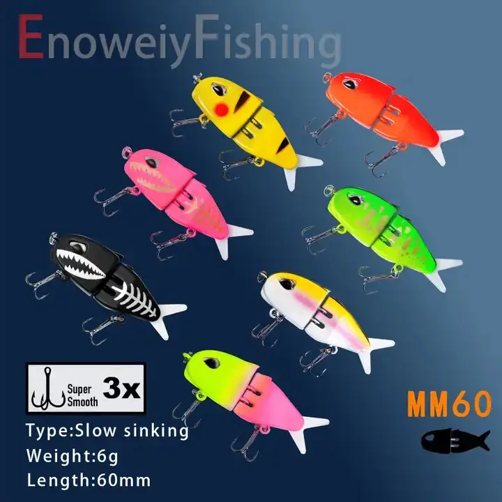 NEW 60cm 6.5g 2 Sections Glide Rattled Soft Tail Swimbait Large ABS Pencil Lure - view 4