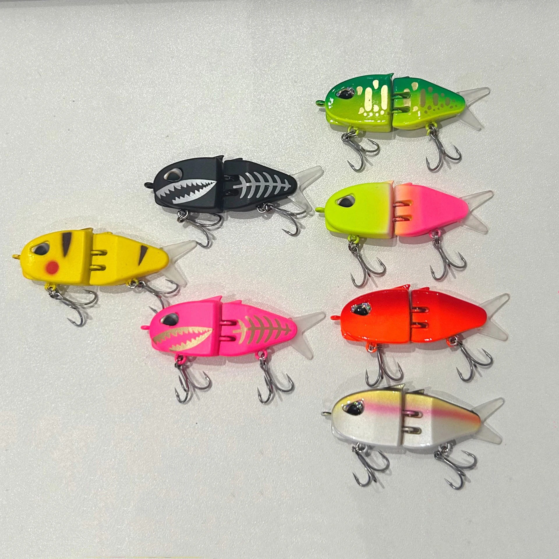 NEW 60cm 6.5g 2 Sections Glide Rattled Soft Tail Swimbait Large ABS Pencil Lure - view 17