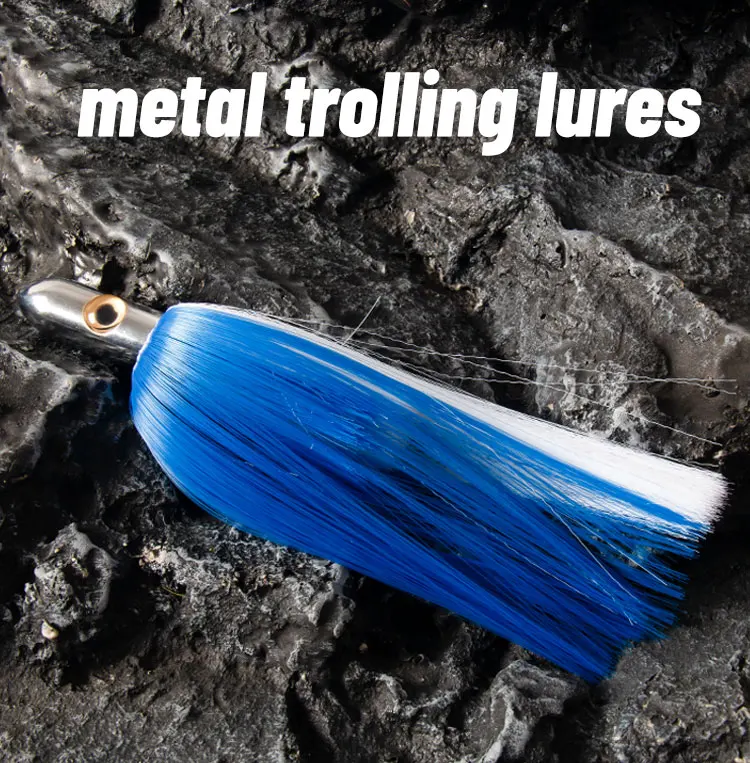 Jet Head Trolling Skirt Lures Metal Fishing Lure Heads for Lake ABS Pencil Lure - view 8