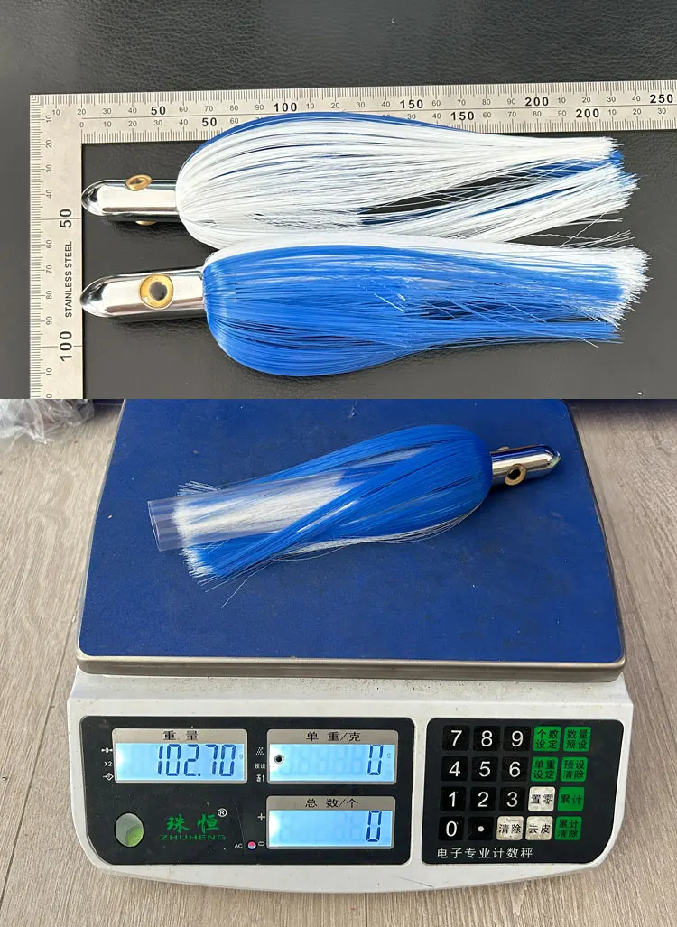 Jet Head Trolling Skirt Lures Metal Fishing Lure Heads for Lake ABS Pencil Lure - view 14