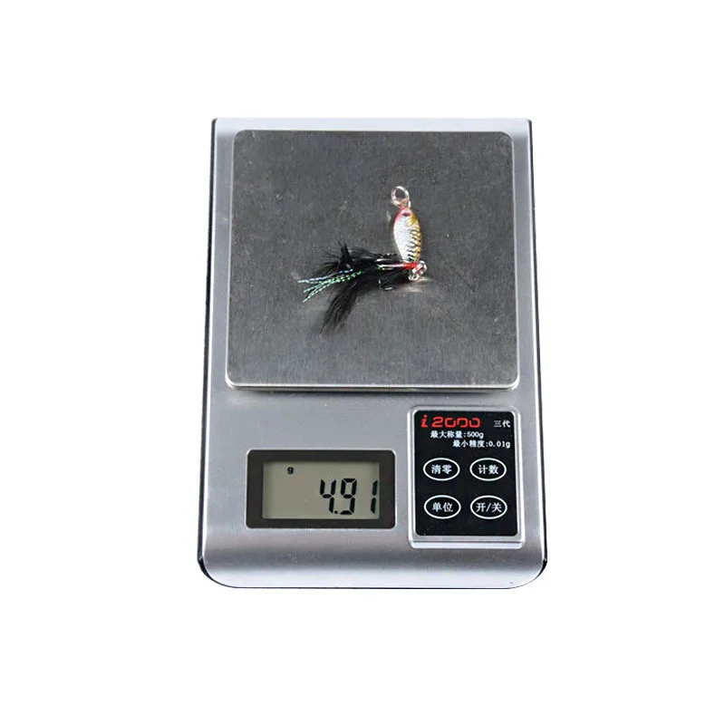 Mini Metal Fishing Jig Lure 5g 3D Eyes Original Lead with Feather ABS Pencil Lure - view 1