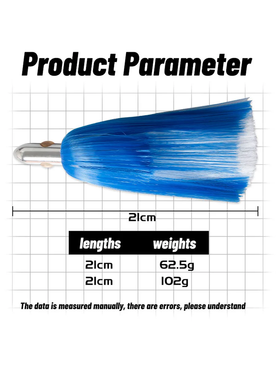 PP Swim Bait Artificial Hard Tuna Trolling Lure with Nylon Hair ABS Pencil Lure - view 8