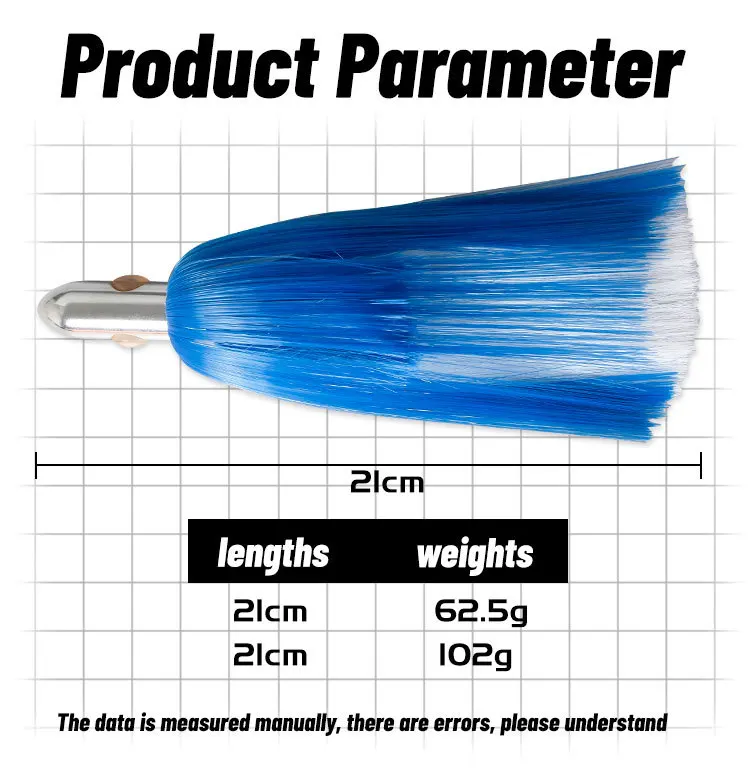 PP Swim Bait Artificial Hard Tuna Trolling Lure with Nylon Hair ABS Pencil Lure - view 11