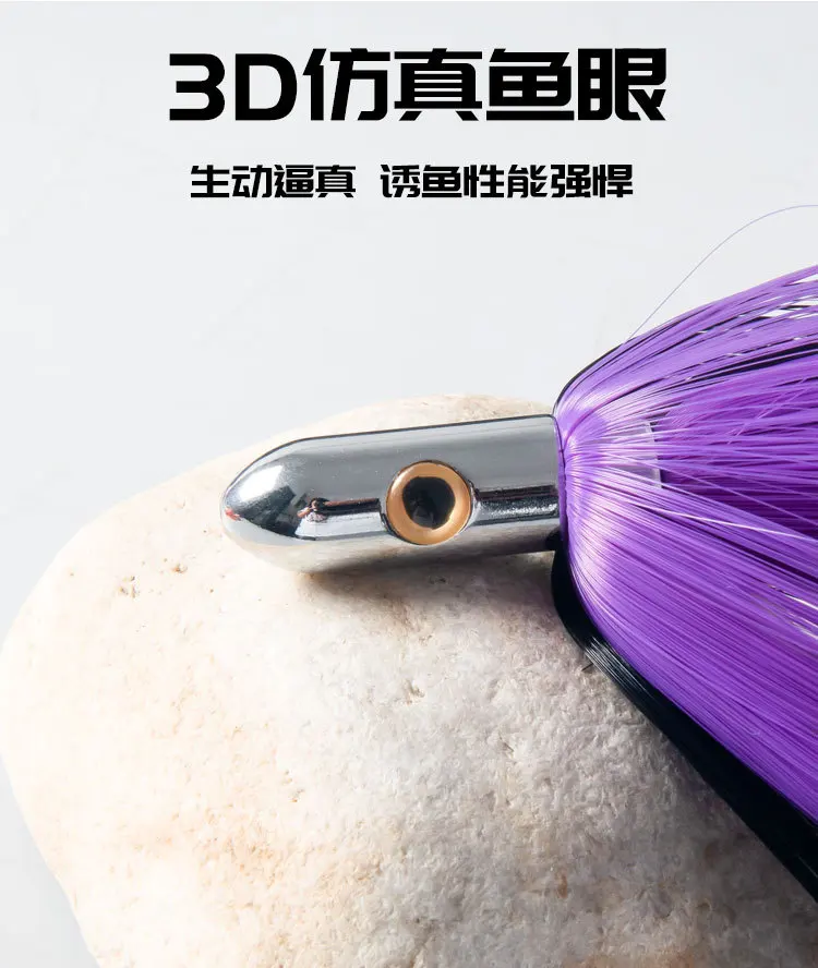PP Swim Bait Artificial Hard Tuna Trolling Lure with Nylon Hair ABS Pencil Lure - view 19