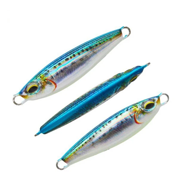 HOT Slow Pitch Jigs 20g 30g 40g 3D Print Color Metal Japanese